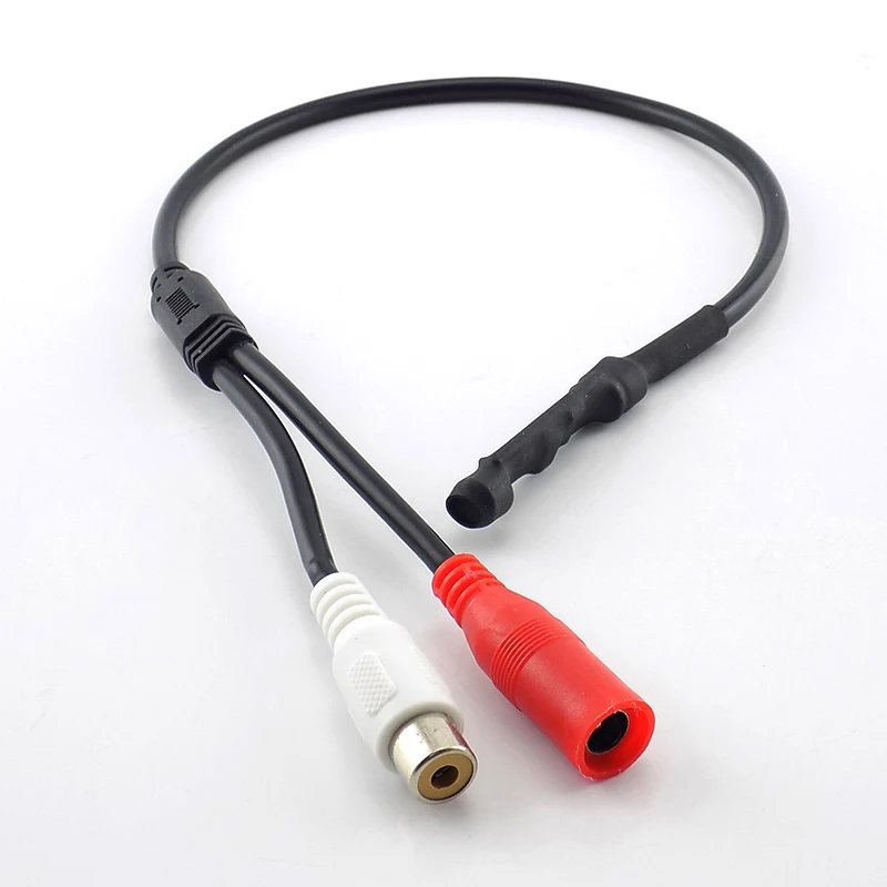 

DC 12V Connector Mini Micro Audio Sound Monitor Audio Pickup Device Terminals DC Power Cable for Camera CCTV Video U26