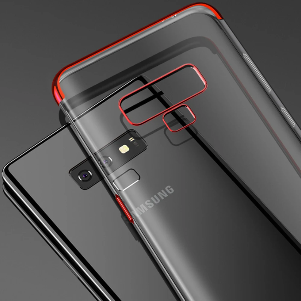 Роскошный прозрачный чехол с покрытием для телефона Samsung J4 J6 Plus S6 S7 S10 S9 J7 мягкий