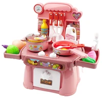 kitchen toys imitated chef light music pretend cooking food play dinnerware set safe cute children girl toy gift fun game gyh