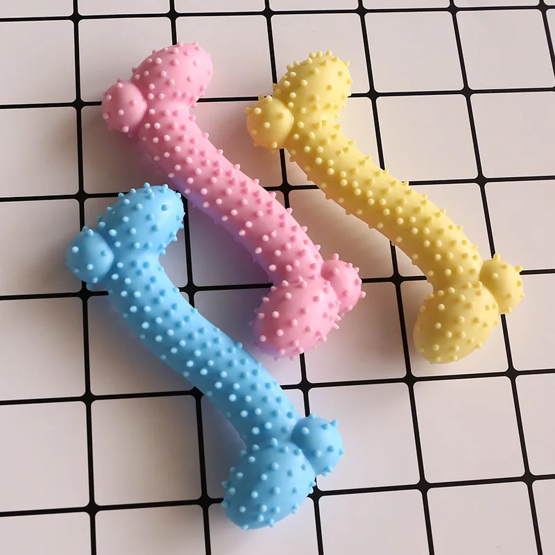 1 шт. Собака Игрушка Жевать писклявый резиновый игрушки вокальный молярной