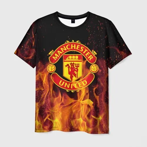 Мужская футболка 3D FC Manchester United | одежда