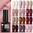 Гель-лак UR SUGAR 7,5 мл, осенне-зимний цвет, блестящий Блестящий матовый гель с эффектом, долговечный Матовый верхний слой, дизайн ногтей