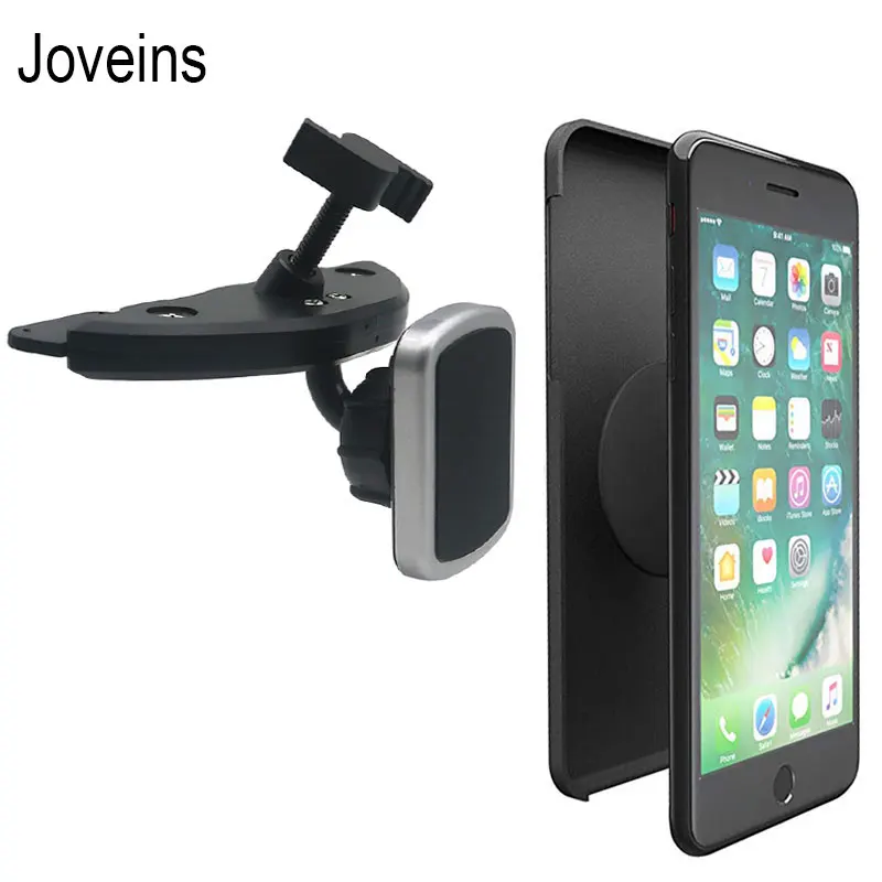 Универсальный магнитный держатель для смартфона с CD слотом и креплением на