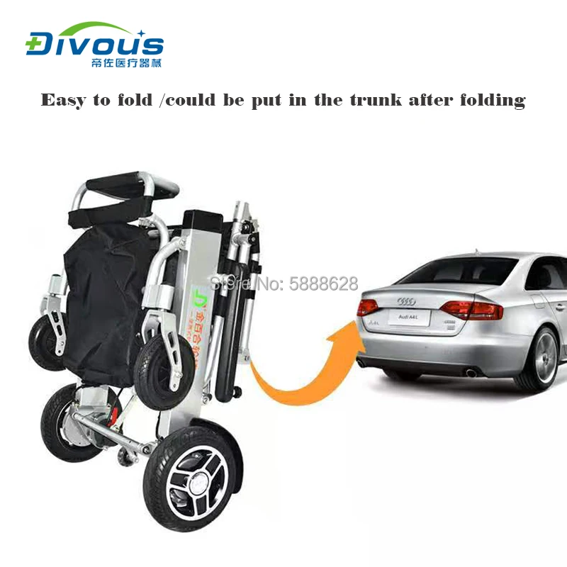 

Free shipping Lightweight folding travel electric power wheelchair scooter for elderly and disabled, can be boarded