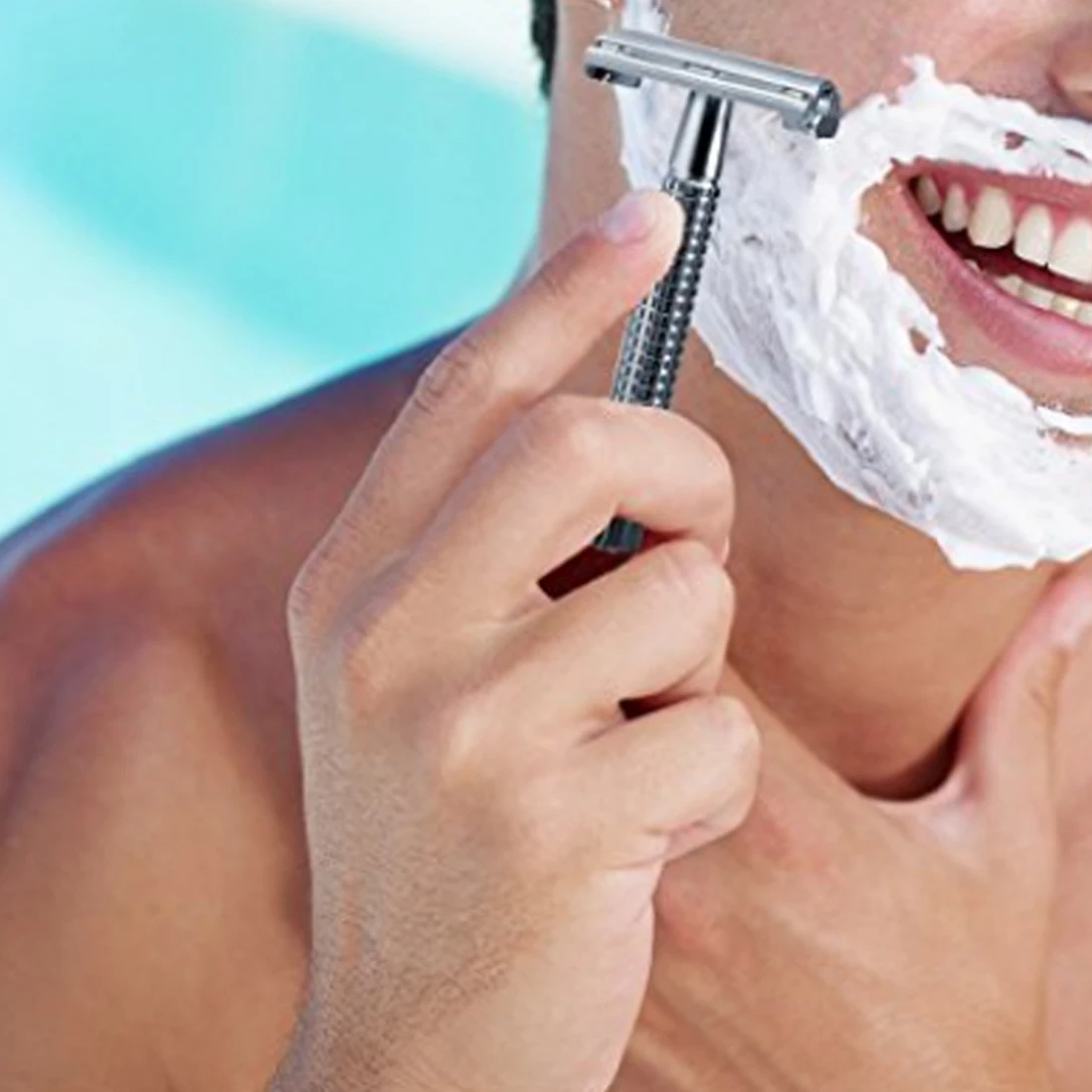 New Adjustable Short Handle Classic Safety Razor Double Edge Mens Shaving Pack Cure 1 Blade Manual Shavers | Красота и здоровье