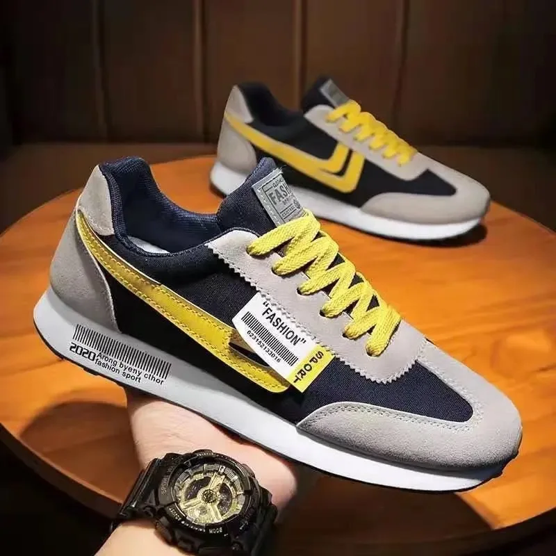 

2021 new spring men's shoes casual sports board shoes running trendy shoes youth thick bottom