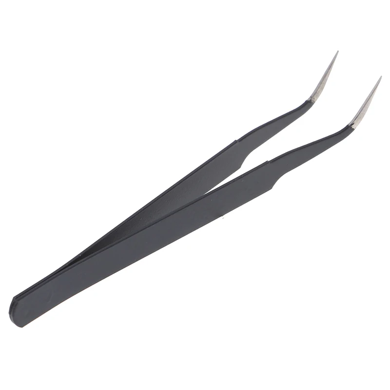 

1PC Anti-static ESD Stainless Steel Tweezers Maintenance Tools Industrial Precision Curved Straight Tweezers Repair Tools