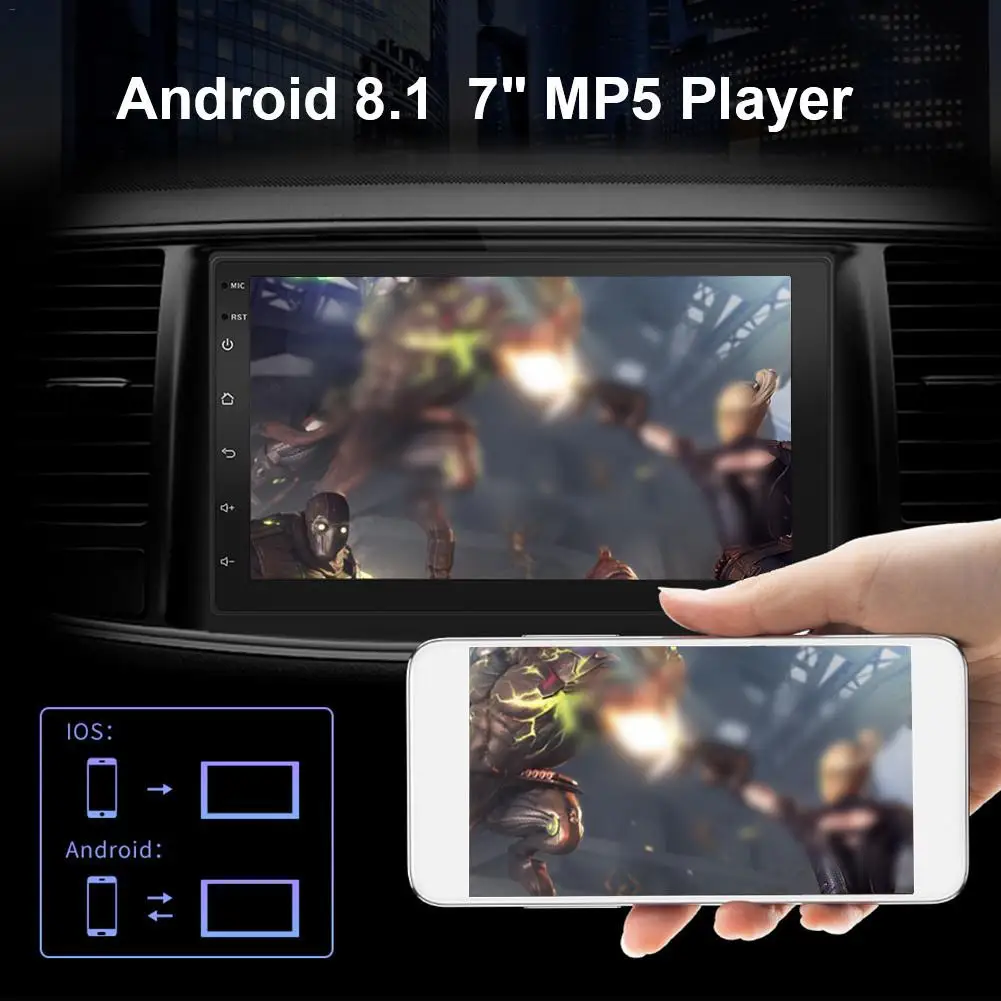 Автомагнитола 2 Din на Android 8 1 HD mp5 плеер Wi Fi мультимедийный видеоплеер ГБ/16 ГБ GPS