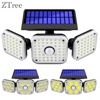 solar lights outdoor led 800lm wireless led solar motion sensor lights with adjustable lamps waterproof security light