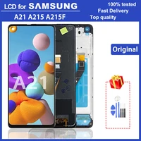 100 tested 6 5 original amoled a21 lcd display for samsung galaxy a21 a215 sm a215u lcd touch screen digitizer assembly