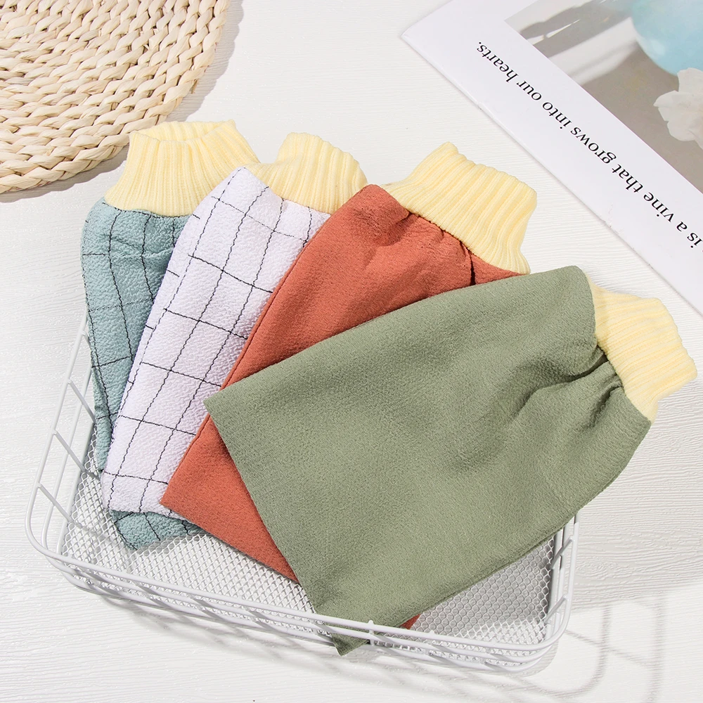 

22 * 14 cm Rubbing Back Towel Body Exfoliator Cleaning Towel Back Thickening Strong Bath Gloves Rubbing Mud Shower House Tool