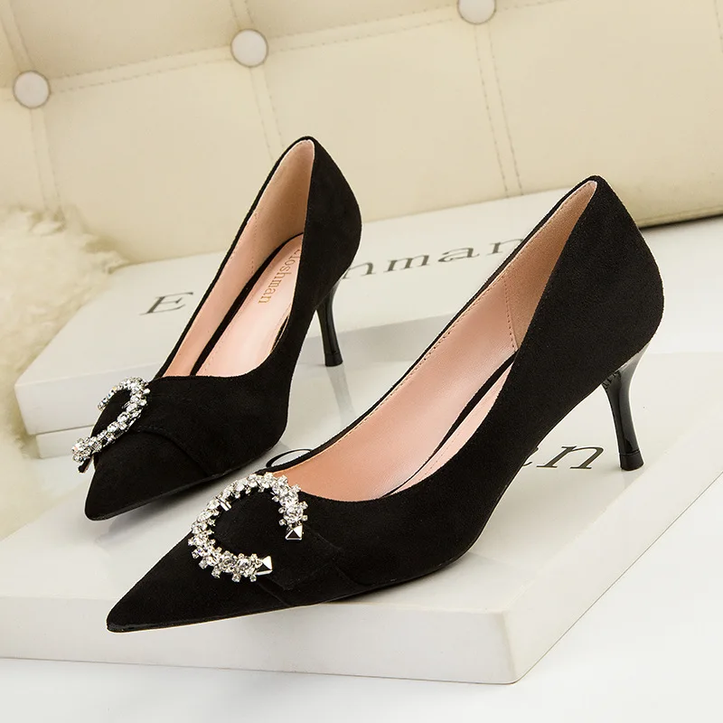 

Classics Brand Shoes Women High Heel Shoes Silk Rhinestone Women Pumps Wedding Shoes