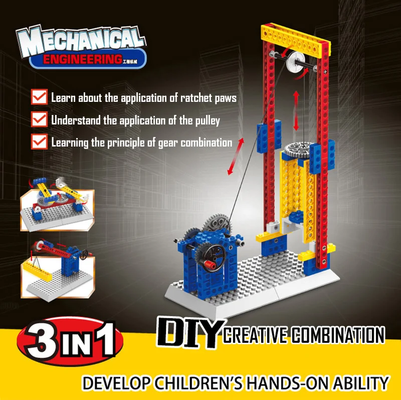 Детский конструктор сделай сам принцип механической динамики 3d-модель дизайн