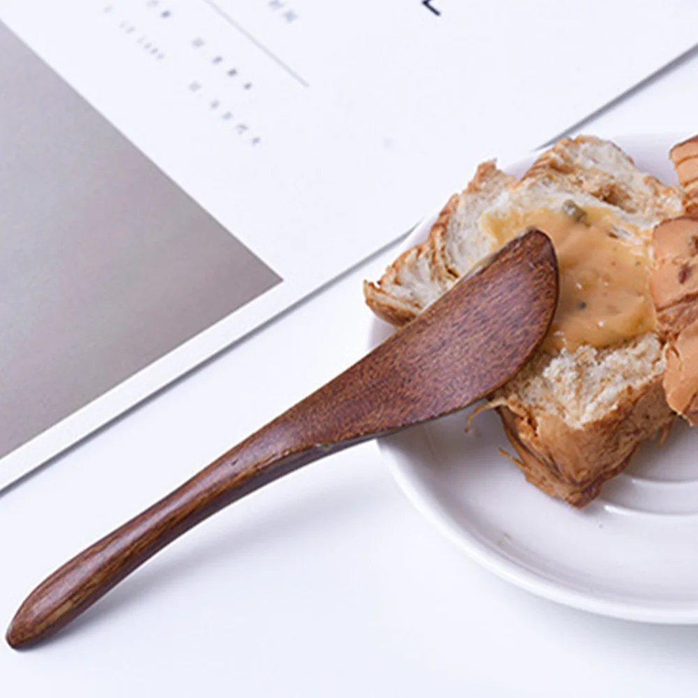 

4pcs Wooden Butter Cream Spreaders Pastry Cheese Jam Knives Kitchen Utensils