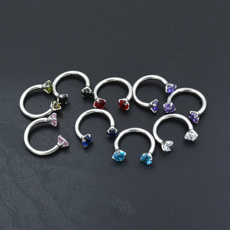 Милый полукольцевой пирсинг для носа губ ушей перегородки хряща цепное кольцо