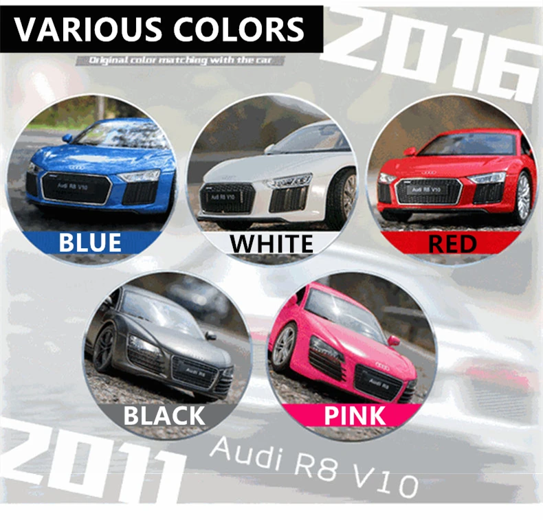 Welly 1:24 Audi R8 V10 TT автомобиль сплав модель автомобиля моделирование автомобиля украшение коллекция Подарочная игрушка Литье под давлением модель игрушка для мальчиков