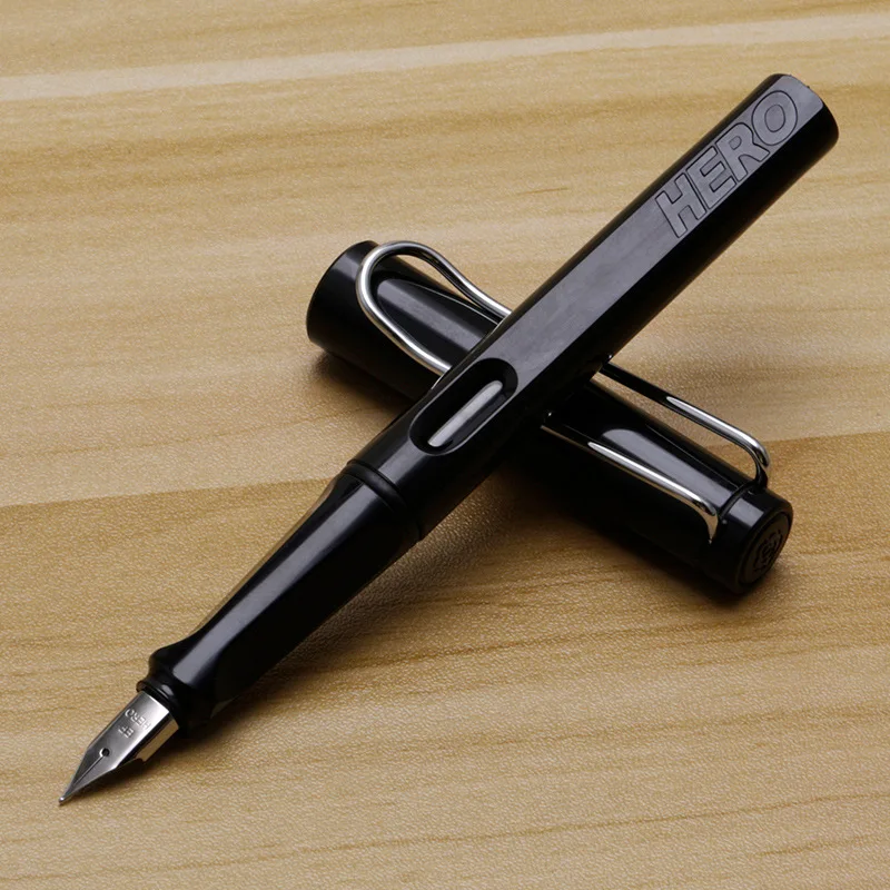 Перьевая ручка Hero с чернилами Iridium F EF Kalem пластиковая коробка для письма Stylo шлейф