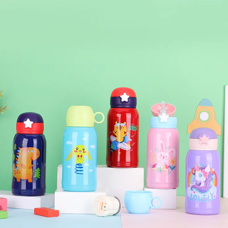 Вакуумная соломенная бутылка из нержавеющей стали 500 мл термосы для воды сумка