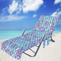 new geometric outdoor microfiber beach chair cover up towels portable swim pool bath towel sun lounge chair blanket with pockets