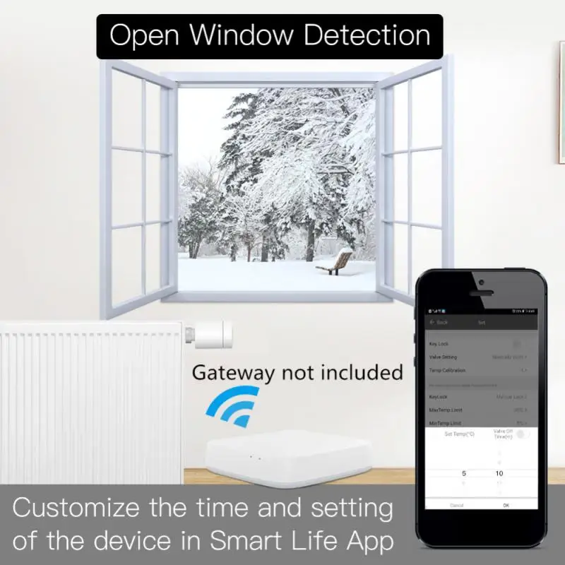 

TRV ZigBee3.0 Smart Radiator Actuator Programmable Thermostatic Valve Temperature Controller Voice Control Via Alexa Smart Home