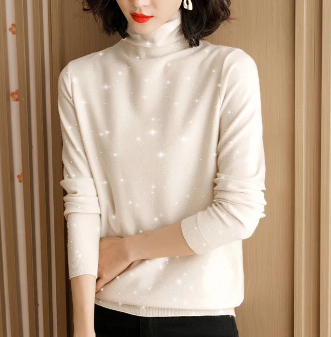 

Sweater For Autumn Winter Jumper Korean Ladies 2020 Long Sleeve Women Turtleneck black