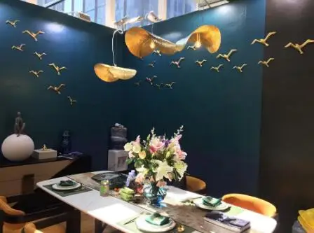 

Personality modern simple manual knock all copper lotus leaf office chandeliers non-standard custom D55CM copper chandeliers