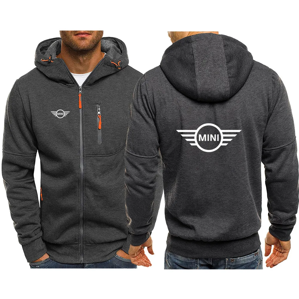

2021 New Hoodie men Casual zipper Hooded Coat Spring and Autumn Sportswear Men's MINI Car Logo Cardigan Sweatshirt Man Hoodies
