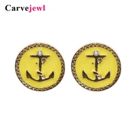 carvejewl anchor stud earrings for women jewelry hand painted enamel glaze earring cute korean earrings stud new fashion hot