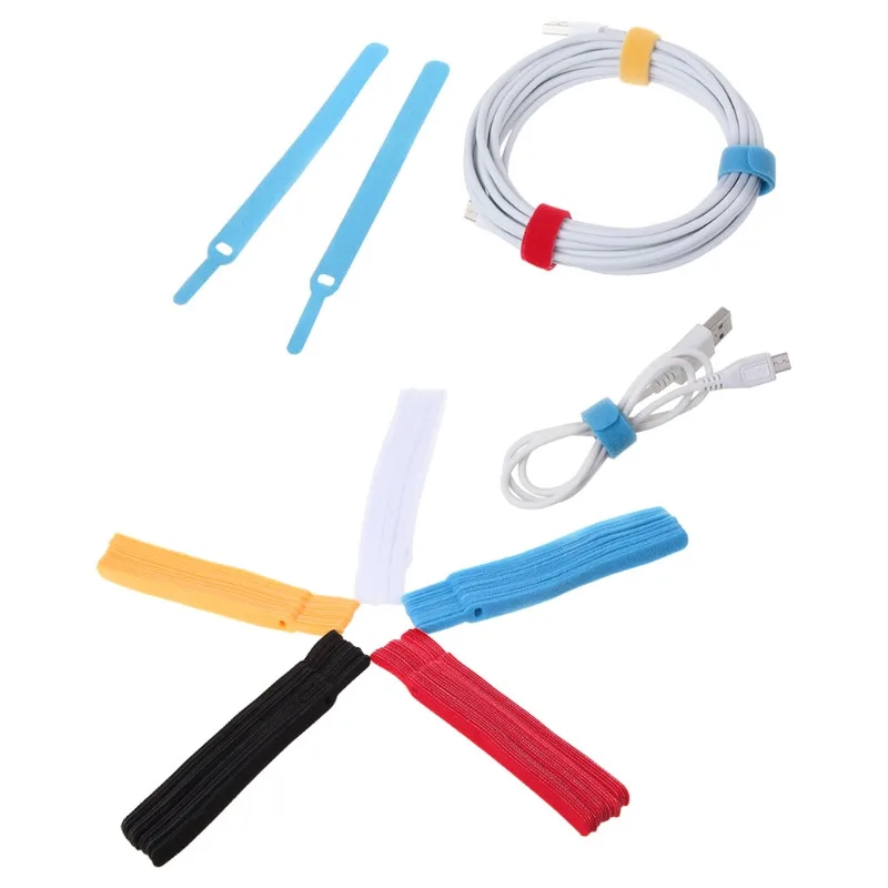 Length 15cm 20pcs Fastening Reusable Cable Organizer Earphone Mouse Ties Management Wire Winder 2021 Fashion | Электроника