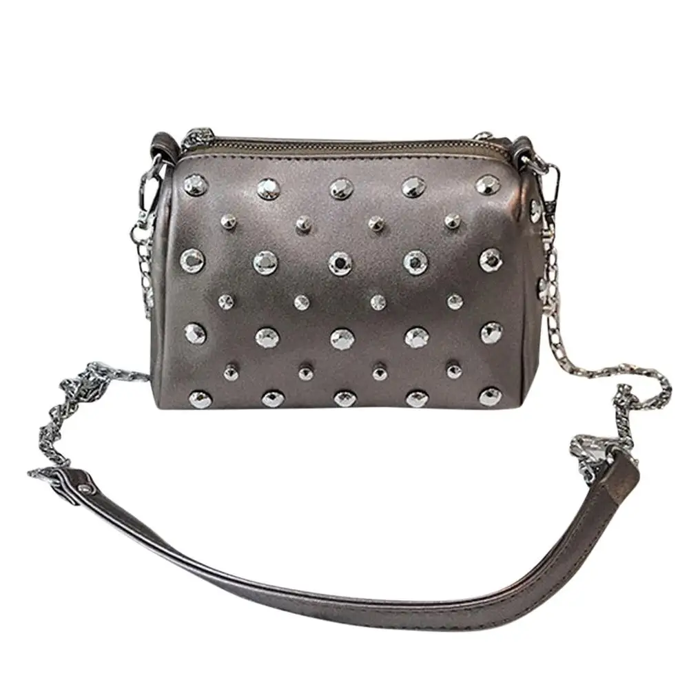 Женская сумка через плечо Маленькая квадратная однотонная Большая