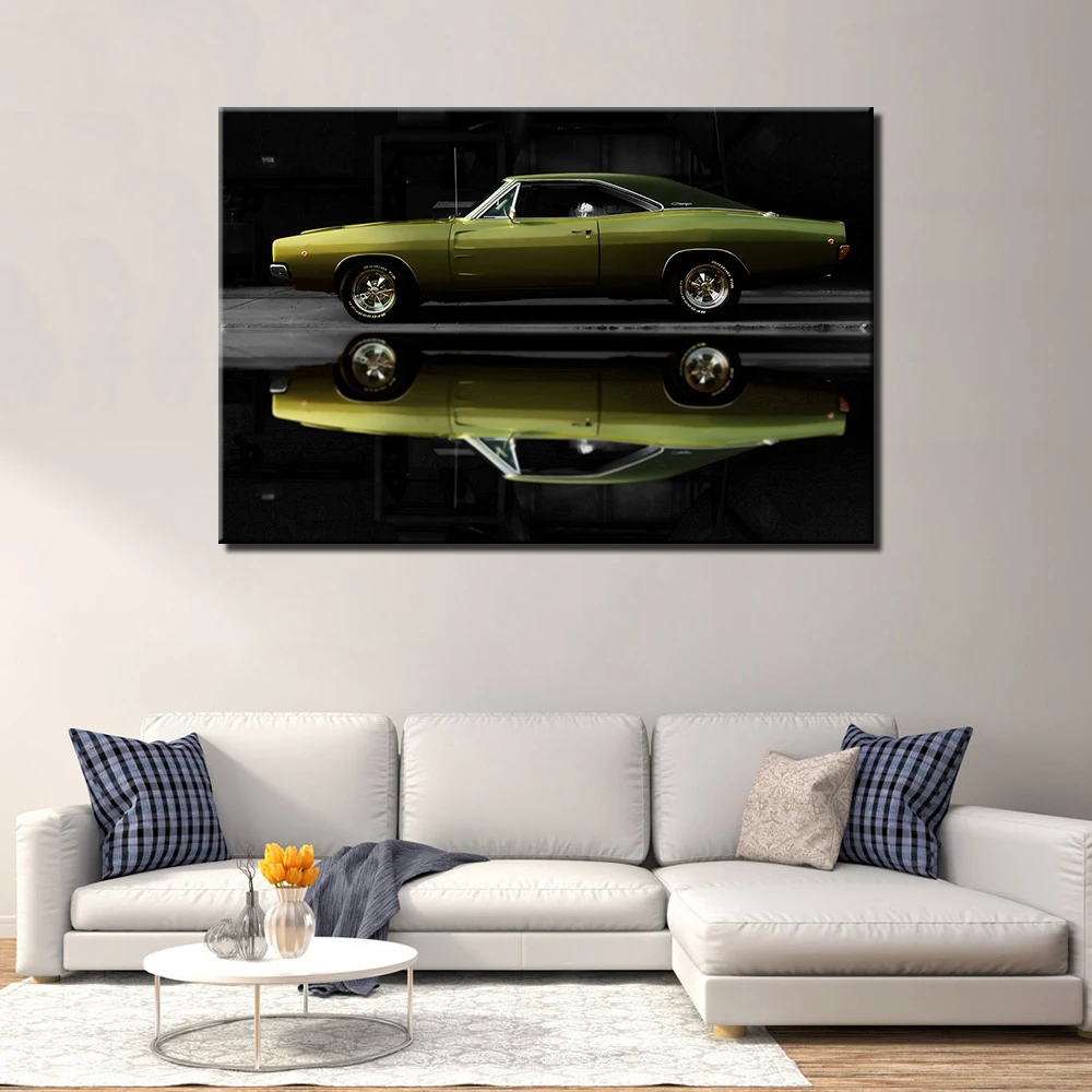 Классический 1968 Dodge Зарядное устройство плакатов и гравюры Картина на холсте