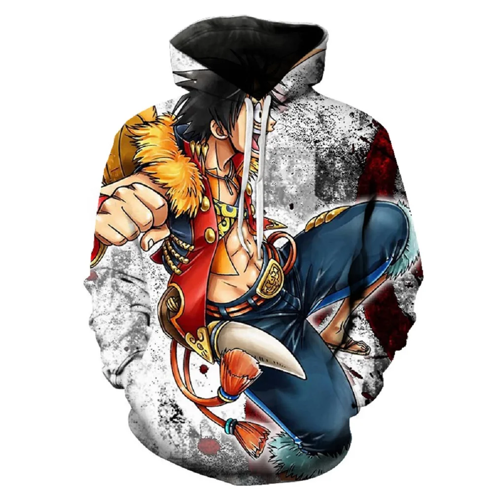 

Men's Pullover Cartoon Anime Hooded Print Hooded Sweater Pullover Sportswear men's and Women's Fashion Casual Sweatshirts