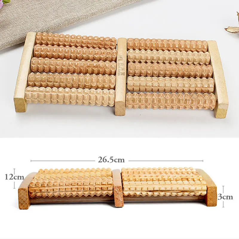 

5 Raw Wooden Roller Foot Massager Health Therapy Stress Relief Relax Massage New