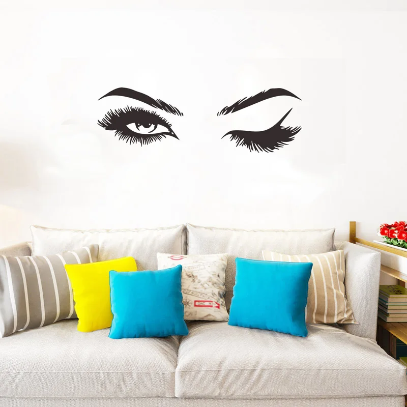

Pretty eyelashes Wall Sticker big eyes for Girl room living room decorations home wallpaper bedroom Art Decals Sexy stickers