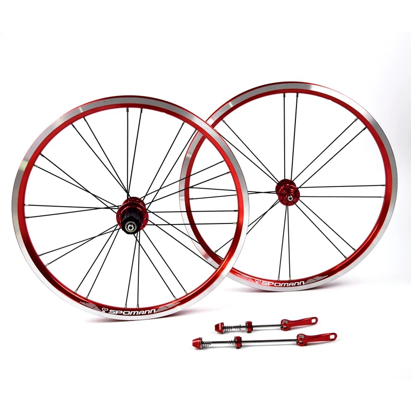 

SPOMANN Bicycle Wheels 20 Inch BMX Wheelset 11 speeds Folding Bike Wheel V Brake Bicycle Wheel Sets Bicycle Parts Mountain Bike