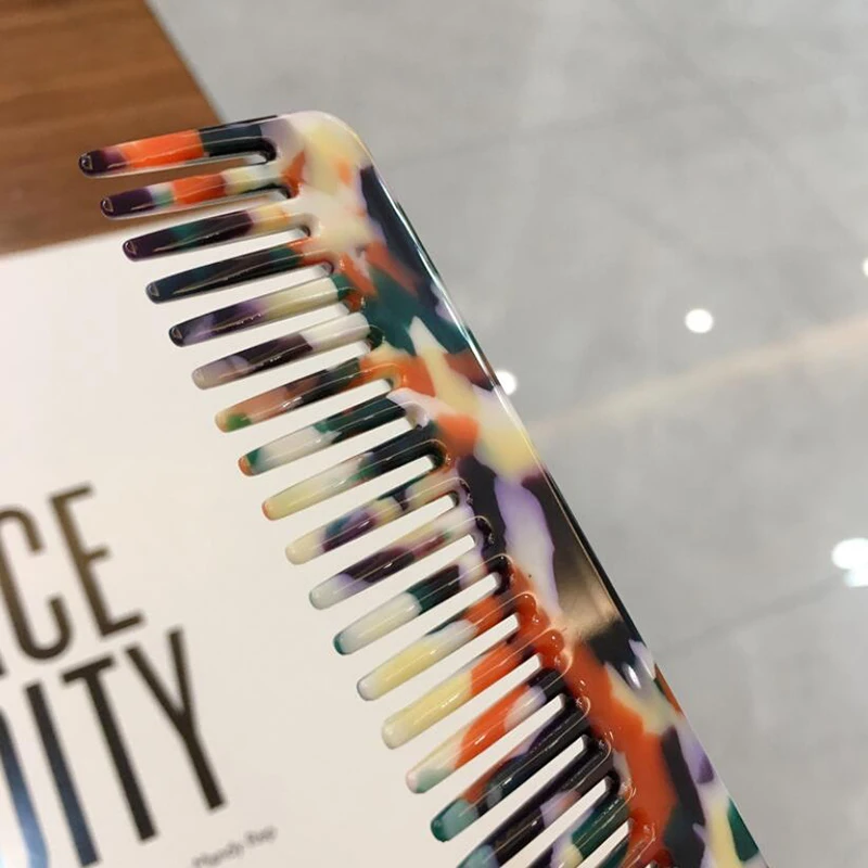 

Korean Design Acetate Hair Combs Colorful Hairdressing Comb Hair Brush For Women Girls Hair Styling Tool