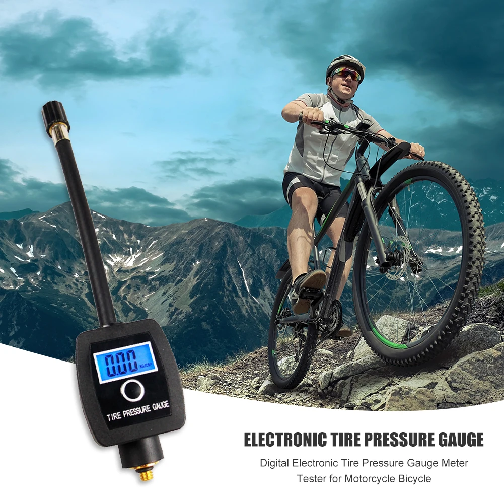 

High Precision Mini Digital Electronic Tire Pressure Gauge Meter Tester for Motorcycle Bicycle Tire Diagnostic Repair Tool