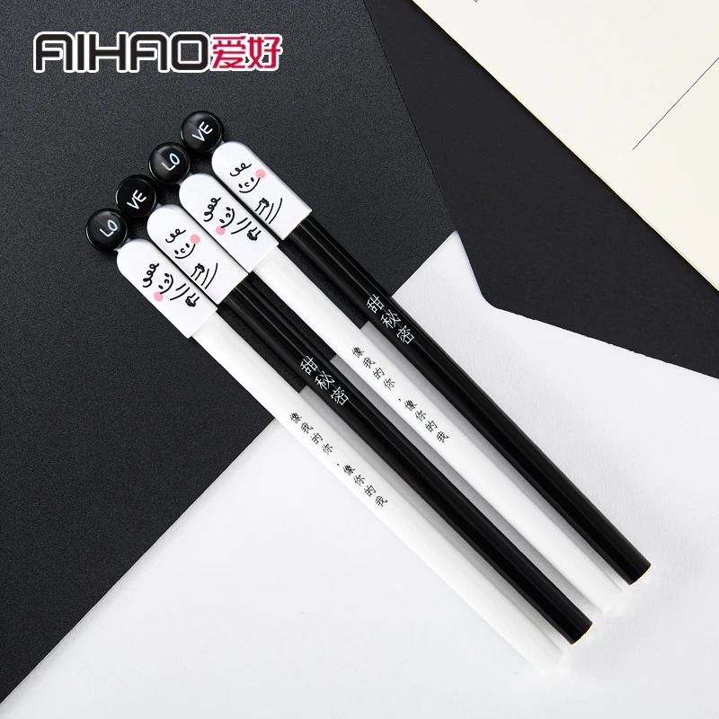 AIHAO Новое поступление колпачок стираемый гель авторучка Волшебная 0,5 мм, сладкий черно-белый цвет дизайн канцелярских товаров школьный подарок