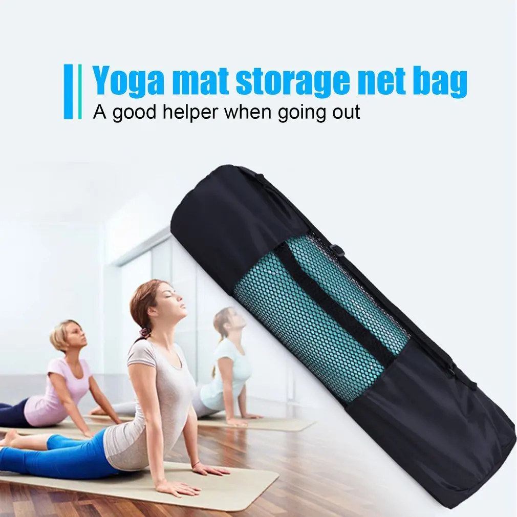 

Portable Yoga Net Bag Pilates Mat Nylon Bag Carrier Mesh Center Adjustable Belt Durable High Quality Washable Gym Mats Bags