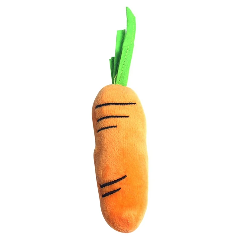 

1PC Plush Carrot Dog Toy Interactive Cat Toy Soft Dog Squeaky Toy Kitten Chew Toy Pet Teeth Cleaning Toy Puppy Training Toy