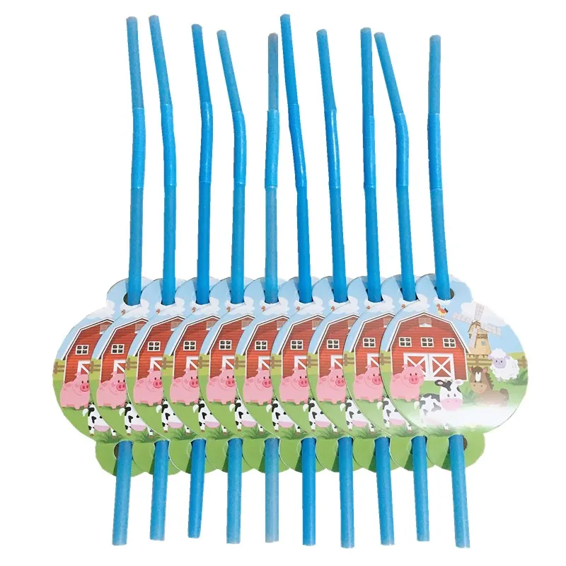 OEING фермы Животные тематическая вечеринка на день рождения украшения Дети Бумага
