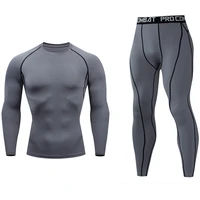 mens clothing thermal underwear set gym clothing jogging suit sport suit compression long johns winter thermal underwear