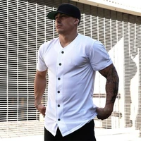 mens oversized cardigan t shirt solid color gym clothing bodybuilding fitness loose sports t shirt streetwear hip hop tee shirt