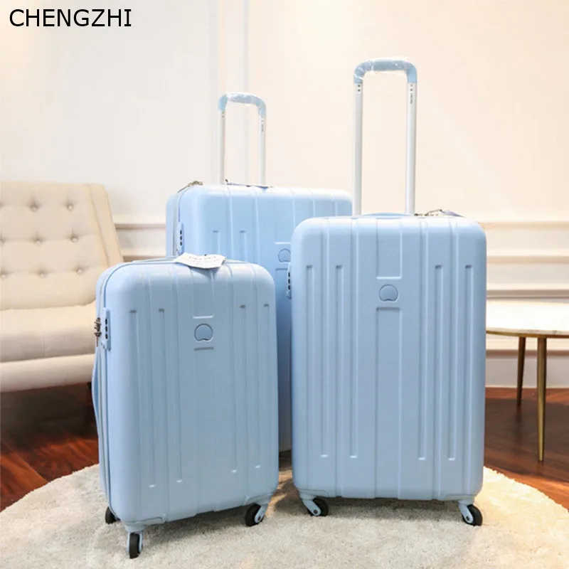 CHENGZHI 20 дюймовый модный чемодан на колесиках Спиннер из АБС пластика ретро