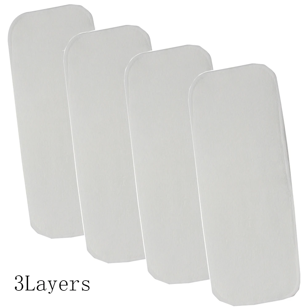 3layers Insert 4 шт./упак. детские подгузники все-в-двух AI2 двойной набор для детей тканевый подгузник Обложка Reusbale подгузники для новорожденных бамбуковый уголь подгузники с карманами - Цвет: 3layers Insert