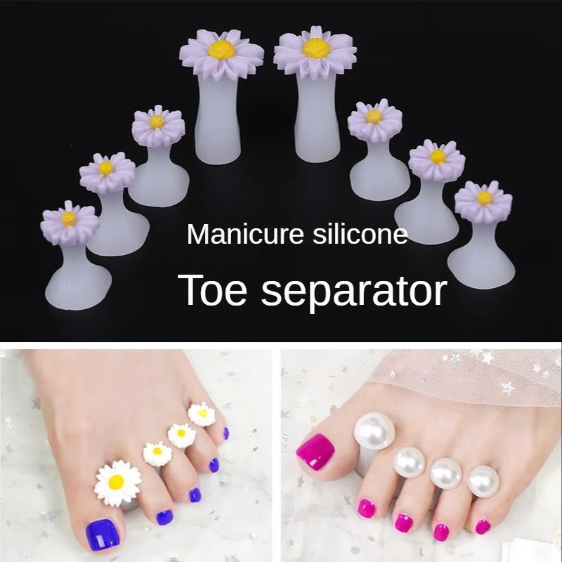 8 шт./лот мягкий силиконовый разделитель для пальцев ног цветок сердце