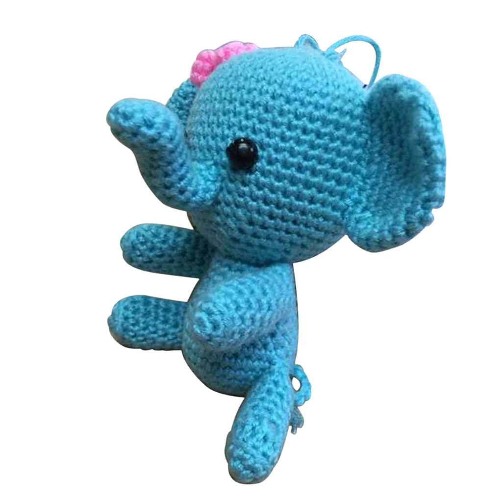 1 Set Crochet Kits - Cute Blue Elephant Handmade Toy for Children Gift | Дом и сад