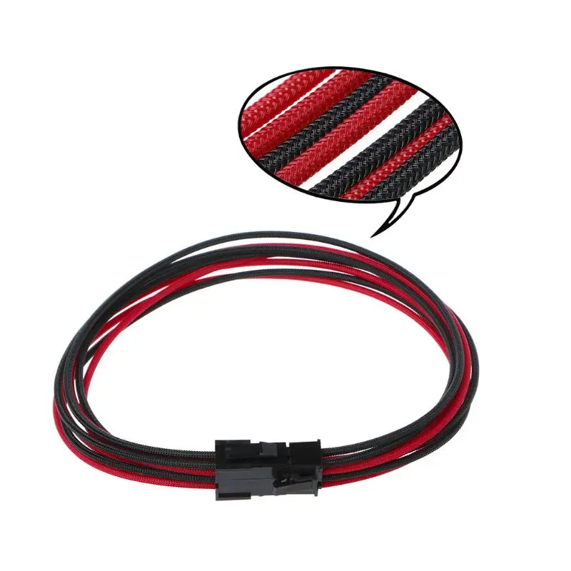 

1 шт. с длинными рукавами видеокарта компьютерная шина PCI-E GPU 8 Pin 6 + 2 Pin PCI-E Мощность мм, удлиняющий кабель, для BTC 18AWG Мощность провода с длинным...