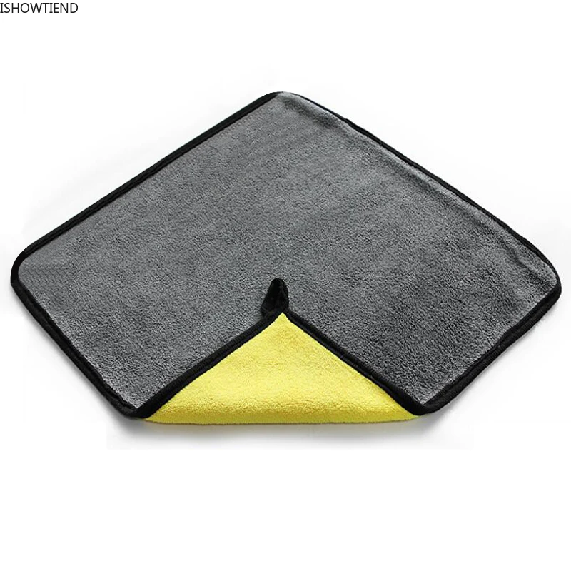 

30*30cm Microfiber Washing Towel Thick Cars Cleaning Cloth Auto Wet Dry Hemming Car Cleaning Tools Washcloth Car Wash Rim Brushs