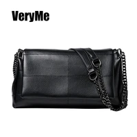 VeryMe Soft Leather Shoulder Bags Women Folding Storage Phone Purse Square Messenger Bag Female Quality Large Multiple Pockets